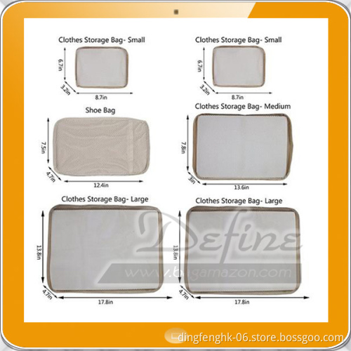 6 Pieces Set Travel Luggage Organizers Multi-function